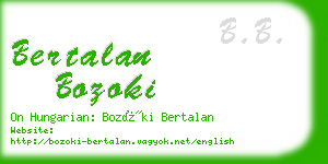 bertalan bozoki business card